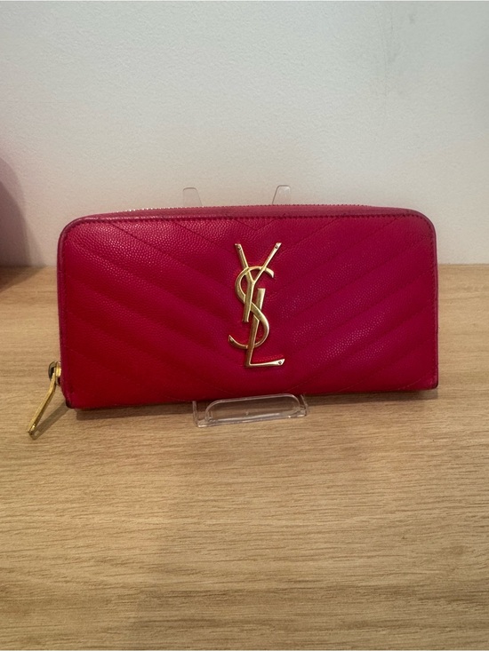 Saint Laurent Handbags - Saint Laurent Quilted Zip-Around Wallet in hot pink